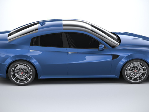 Generic Muscle Sedan 2022 3D Модель