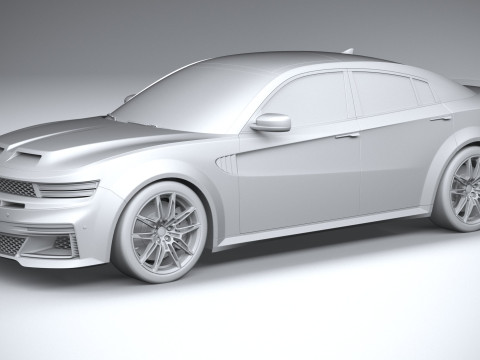 Generic Muscle Sedan 2022 3D Модель