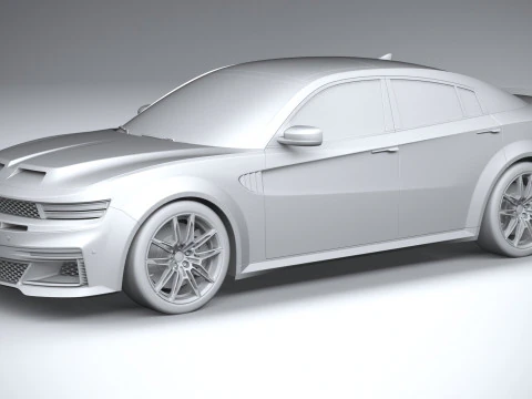 Generic Muscle Sedan 2022 3D Model
