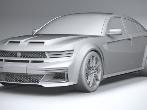 Generic Muscle Sedan 2022 3D Модель
