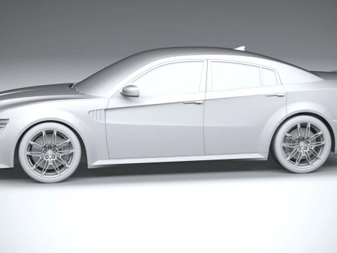 Generic Muscle Sedan 2022 3D Model