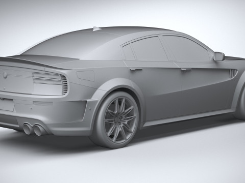 Generic Muscle Sedan 2022 3D Модель