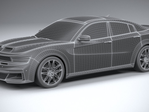 Generic Muscle Sedan 2022 3D Модель