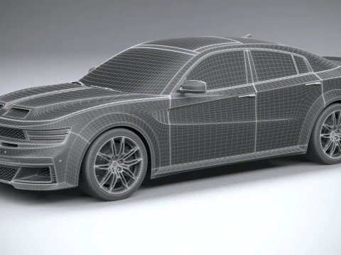 Generic Muscle Sedan 2022 3D Model