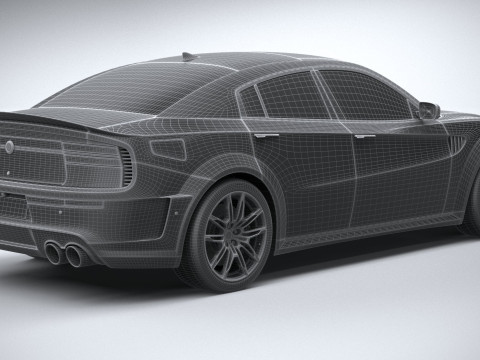 Generic Muscle Sedan 2022 3D Модель