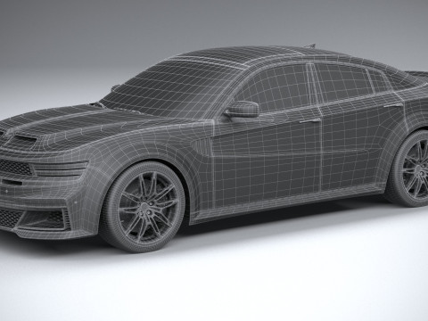 Generic Muscle Sedan 2022 3D Модель