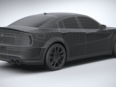 Generic Muscle Sedan 2022 3D Модель
