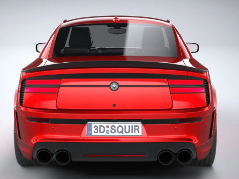 Berline musculaire g&eacute;n&eacute;rique 2022 LowPoly Modèle 3D