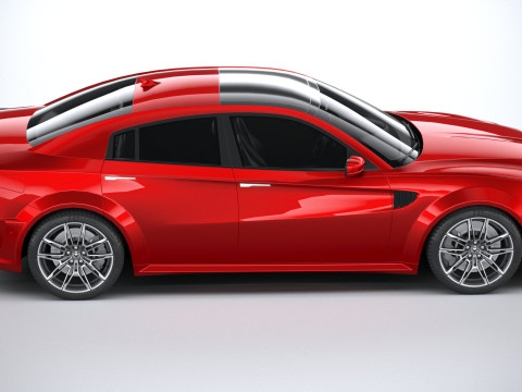 Generic Muscle Sedan 2022 LowPoly 3D 模型