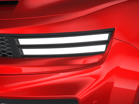 Berline musculaire g&eacute;n&eacute;rique 2022 LowPoly Modèle 3D