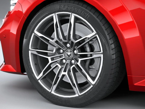 Berline musculaire g&eacute;n&eacute;rique 2022 LowPoly Modèle 3D