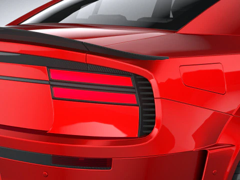 Berline musculaire g&eacute;n&eacute;rique 2022 LowPoly Modèle 3D