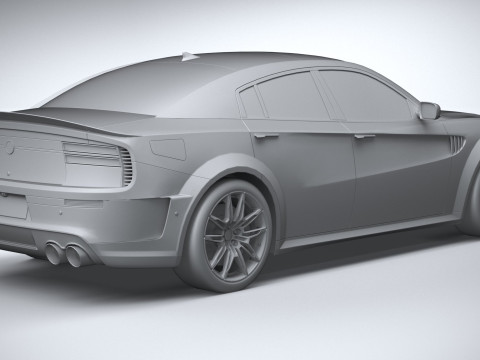 Generic Muscle Sedan 2022 LowPoly 3D 模型