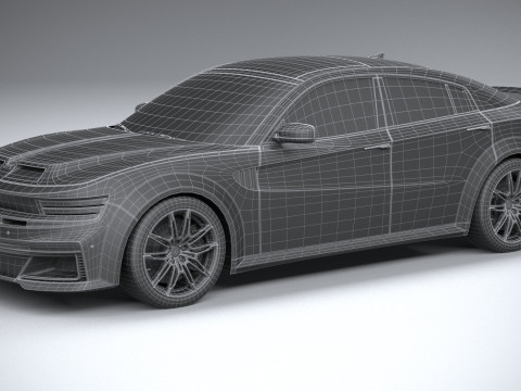 Generic Muscle Sedan 2022 LowPoly 3D 模型