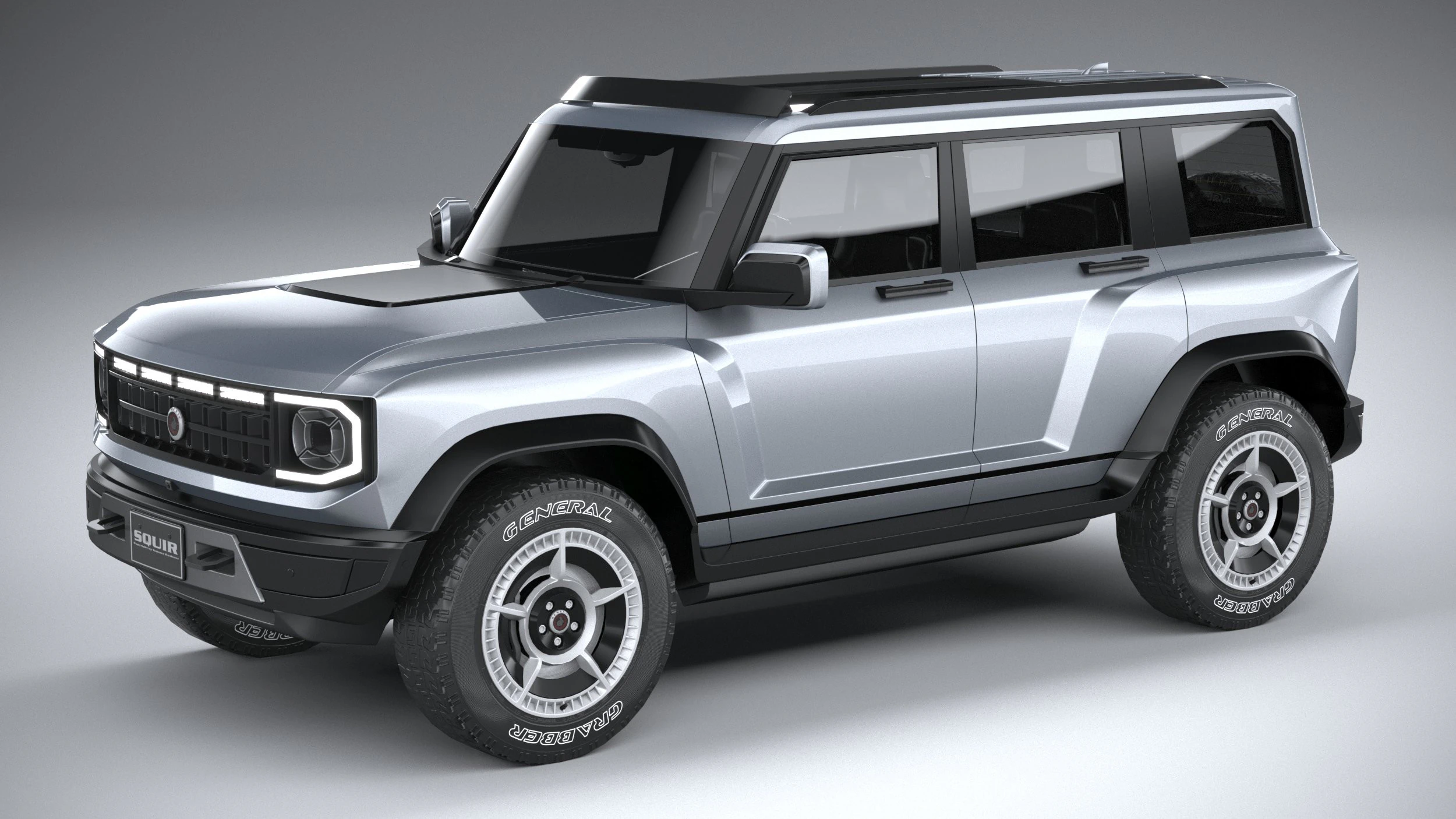 Generic Offroad EV v1 2022 LowPoly 3D Model .c4d .max .obj .3ds .fbx .stl .blend 