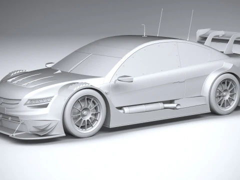 Generic Race Car DTM 2022 LowPoly 3D Model