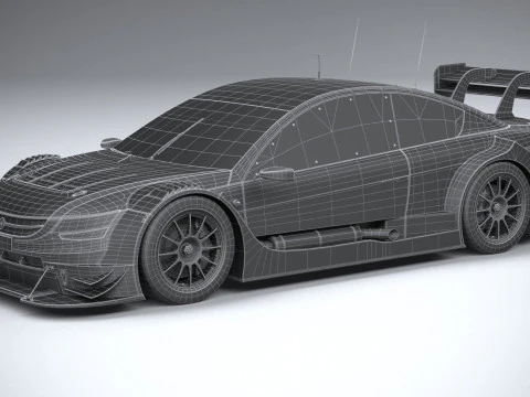 Generic Race Car DTM 2022 LowPoly 3D Model