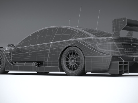 Generic Race Car DTM 2022 LowPoly 3D Model
