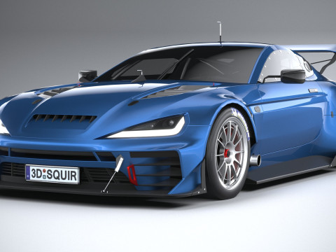 Generic Race Car GT3 2022 LowPoly 3D 模型
