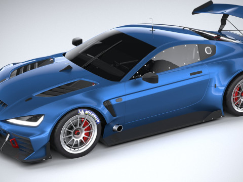 Generic Race Car GT3 2022 LowPoly 3D 模型