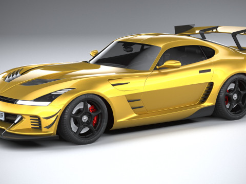 Generic RaceCar 2022 LowPoly 3D Model