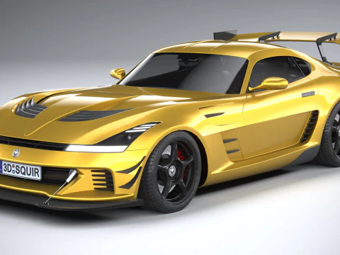 Generic RaceCar 2022 LowPoly 3D Model