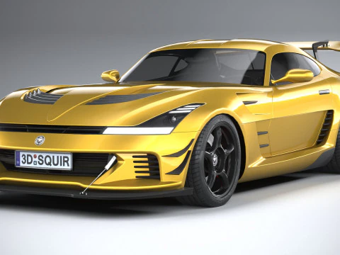 Generic RaceCar 2022 LowPoly 3D Model