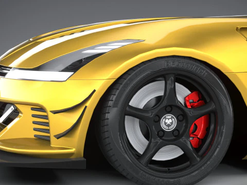Generic RaceCar 2022 LowPoly 3D Model