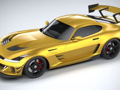 Generic RaceCar 2022 LowPoly 3D Model