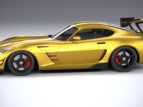Generic RaceCar 2022 LowPoly 3D Модель