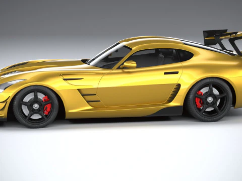 Generic RaceCar 2022 LowPoly 3D Model