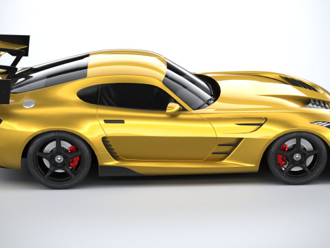 Generic RaceCar 2022 LowPoly 3D Модель