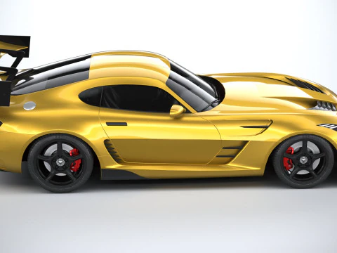 Generic RaceCar 2022 LowPoly 3D Model