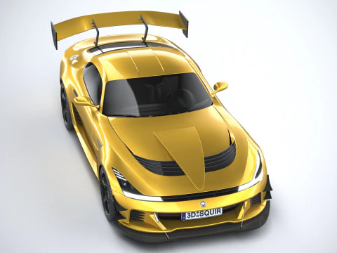 Generic RaceCar 2022 LowPoly 3D Model