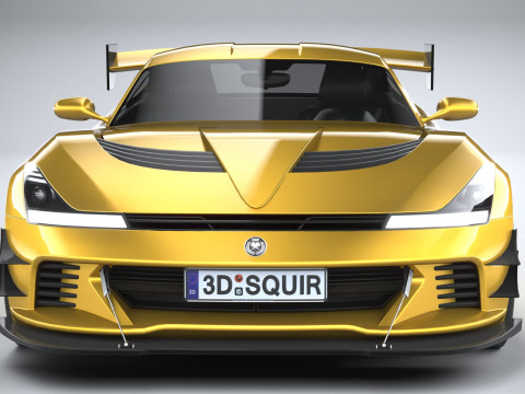 Generic RaceCar 2022 LowPoly 3D Модель