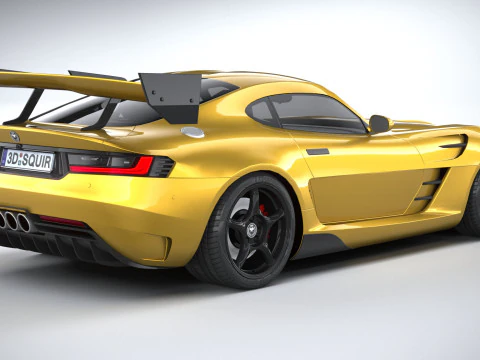 Generic RaceCar 2022 LowPoly 3D Model