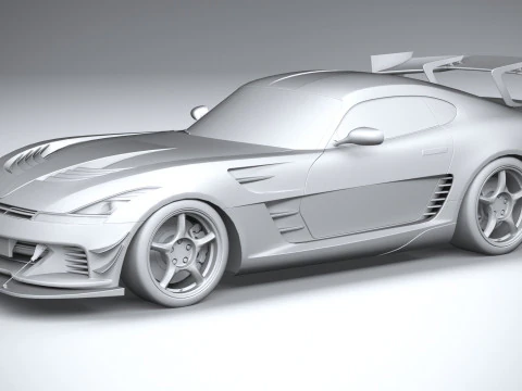 Generic RaceCar 2022 LowPoly 3D Model