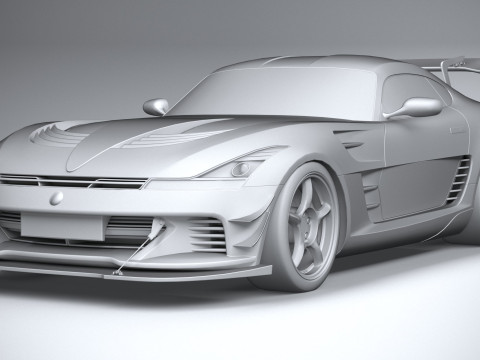 Generic RaceCar 2022 LowPoly 3D Модель