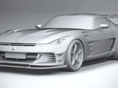 Generic RaceCar 2022 LowPoly 3D Model