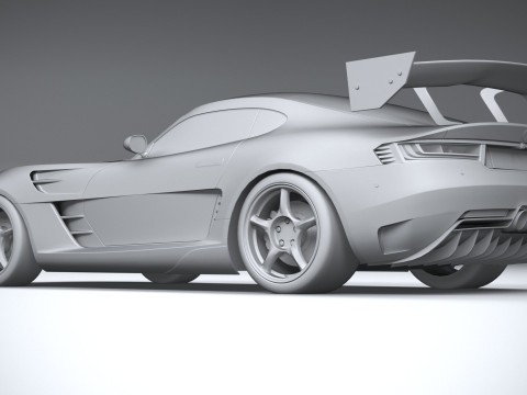 Generic RaceCar 2022 LowPoly 3D Модель