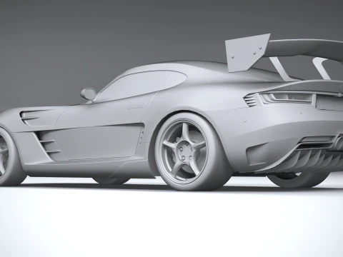 Generic RaceCar 2022 LowPoly 3D Model