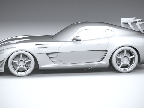 Generic RaceCar 2022 LowPoly 3D Модель