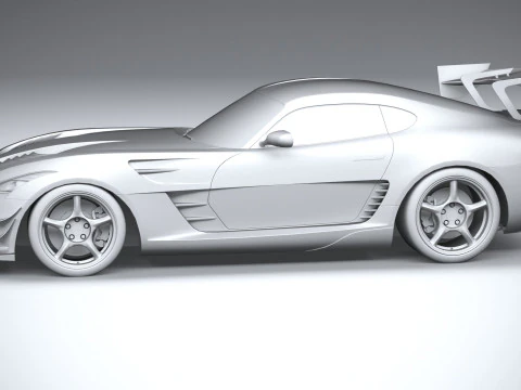 Generic RaceCar 2022 LowPoly 3D Model