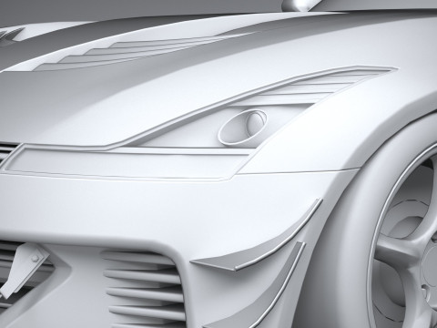 Generic RaceCar 2022 LowPoly 3D Модель