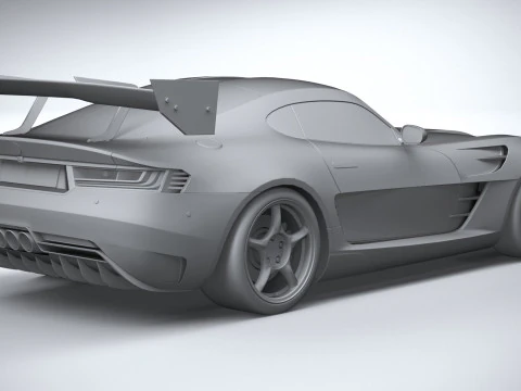 Generic RaceCar 2022 LowPoly 3D Model