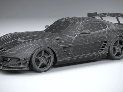 Generic RaceCar 2022 LowPoly 3D Model