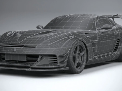 Generic RaceCar 2022 LowPoly 3D Model