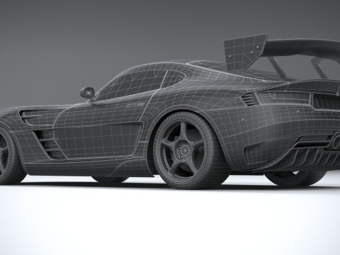 Generic RaceCar 2022 LowPoly 3D Модель