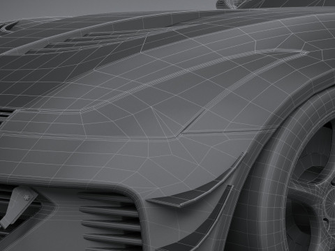 Generic RaceCar 2022 LowPoly 3D Модель