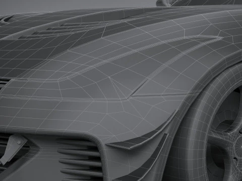 Generic RaceCar 2022 LowPoly 3D Model